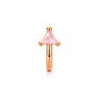 Rose Gold Plated Pink Triangle Crystal Non-Piercing Nose