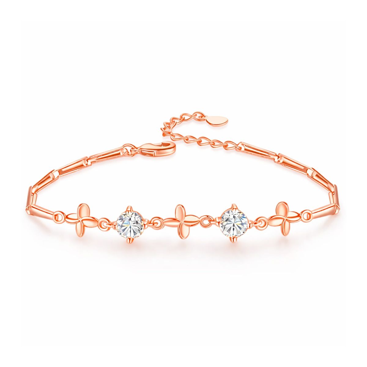 NIlu's Collection Rose Gold Plated Bracelet For Women And Girls
