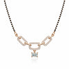 Nilu's Collection Rose Gold Plated Mangalsutra With Black Bead Chain For Women