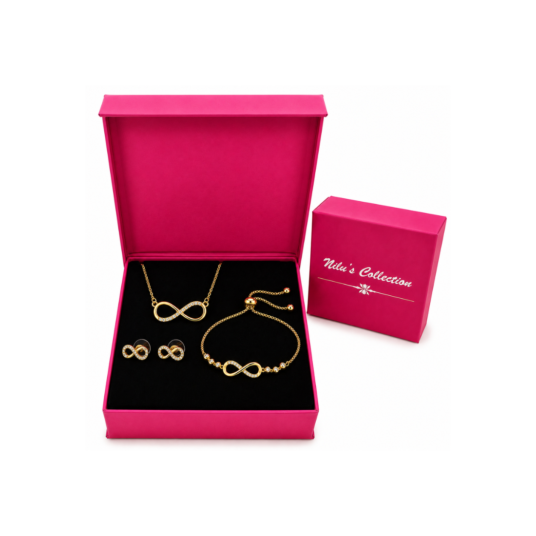 Gold Plated Infinity  jewellery set