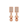 Rose Gold Geometric Drop Earrings