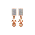 Rose Gold Geometric Drop Earrings