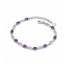 Silver Plated Purple Stone Bracelet For Women
