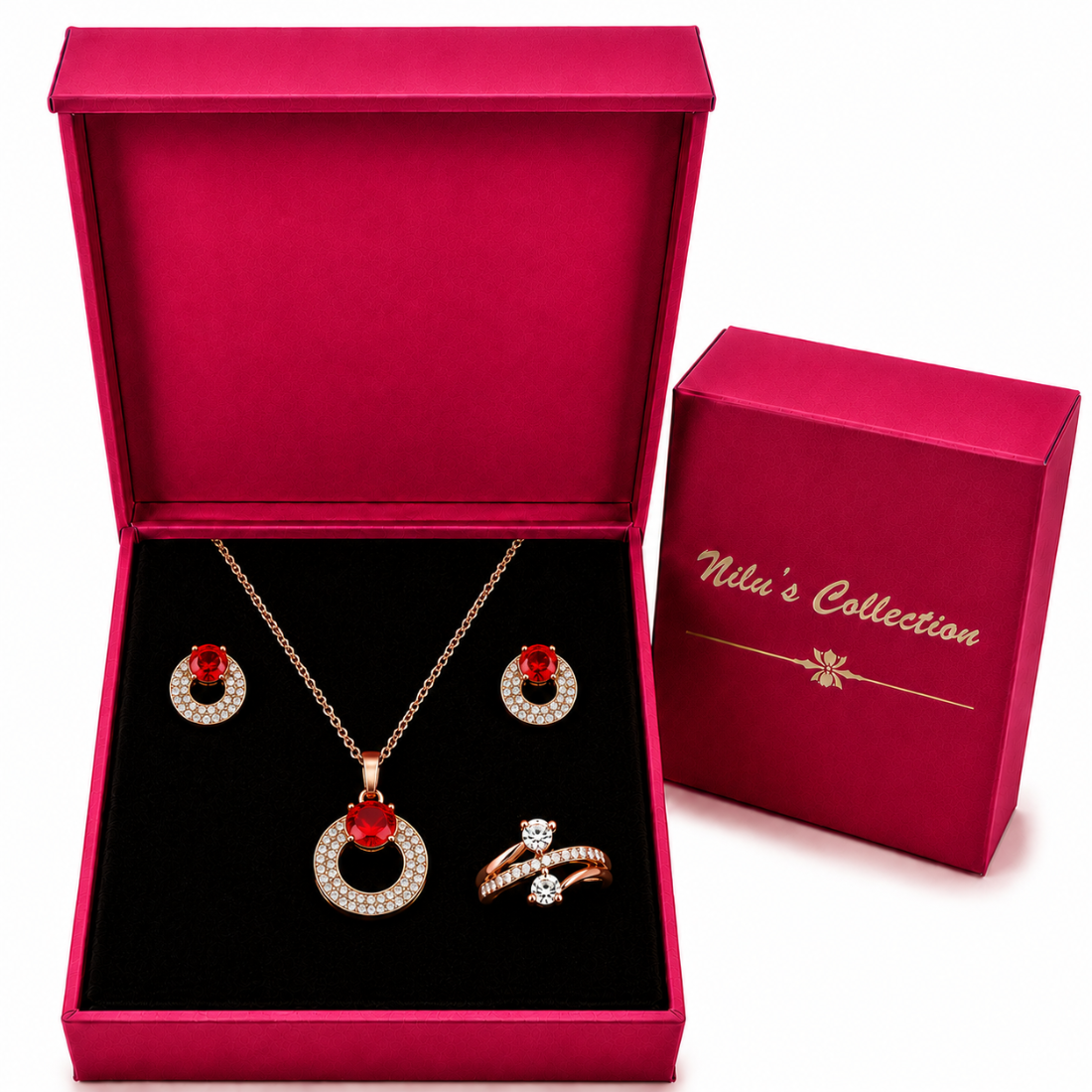 Rose Gold Jewellery Gift Set For Women