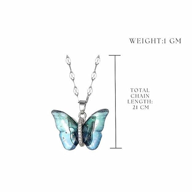 Tender Touch Duo | Butterfly Pendant with Studs  Value Set for Women & Girls | Valentine Gift