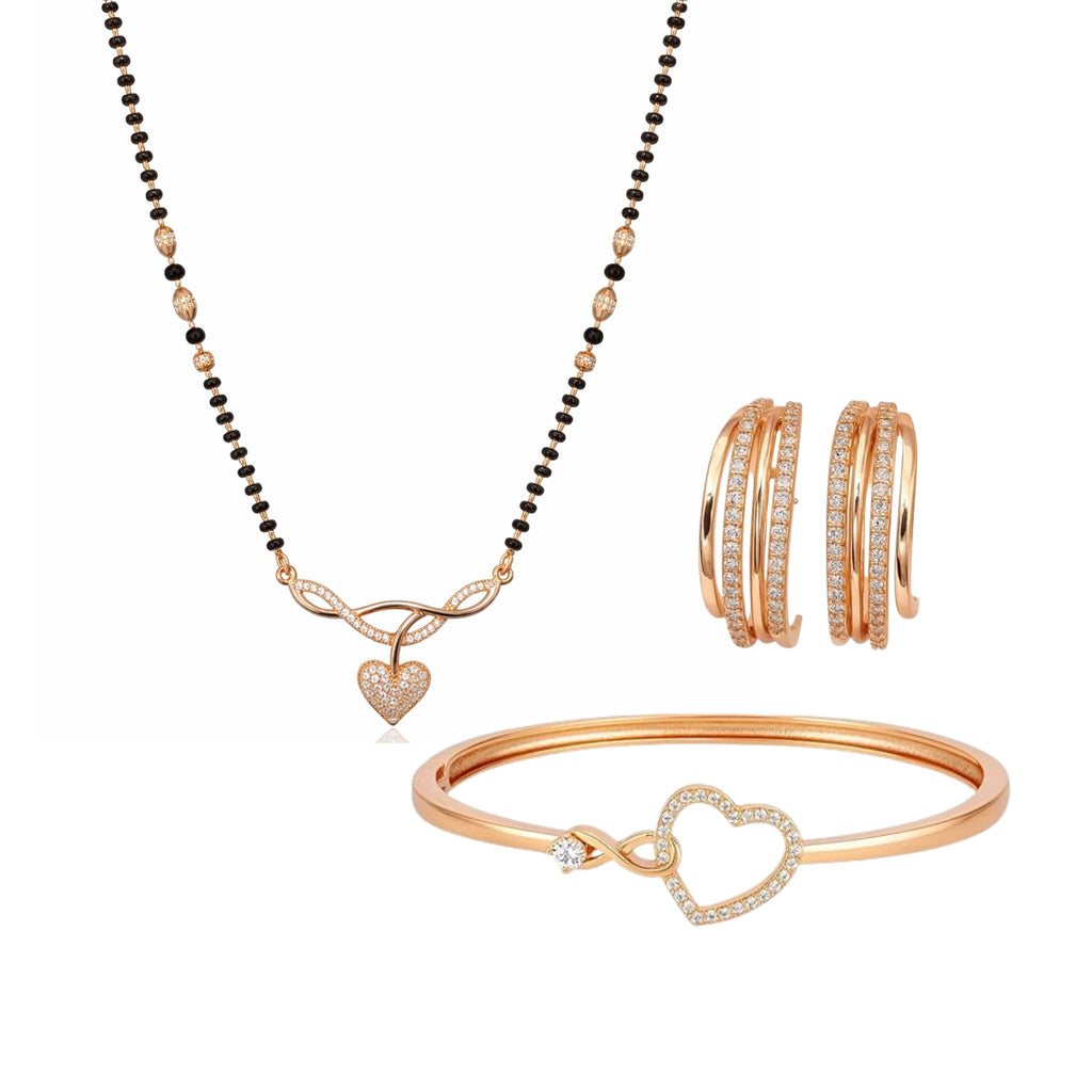 Rose Gold Mangalsutra Set For Women