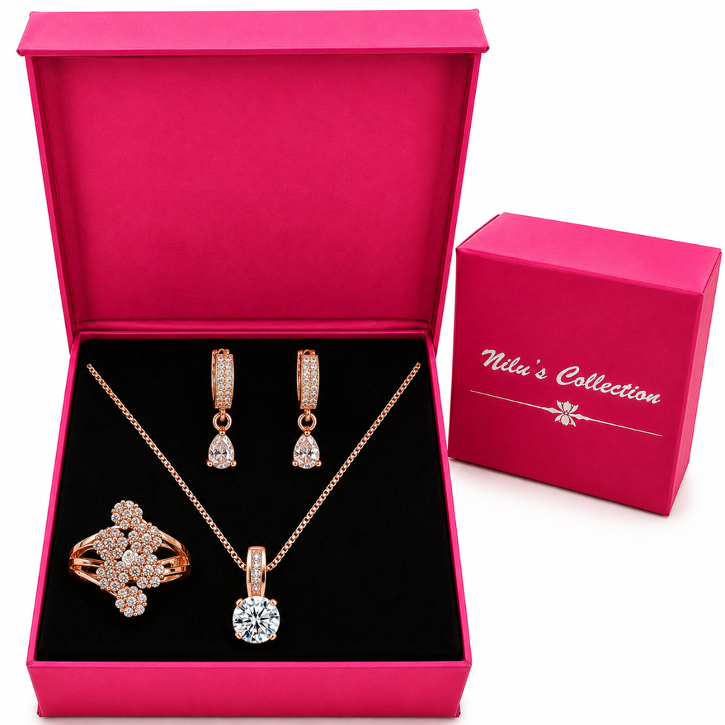 Rose Gold Plated Jewellery Gift Set for Women
