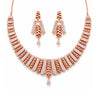 Rose Gold Necklace With Matching Earring