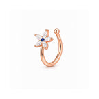 Rose Gold Floral Non-Piercing Nose Pin