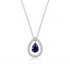 Silver Plated White Cubic Zirconia Studded Pendant for Women