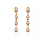 Rose Gold Teardrop Earrings for Women