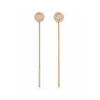 Rose Gold Plated Sui Dhaga Dangle Earrings