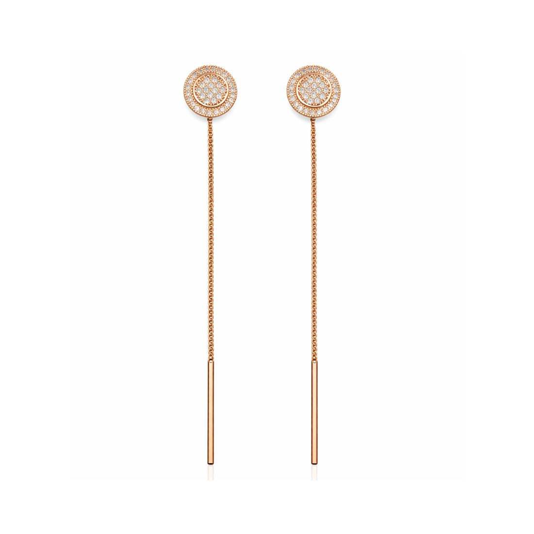 Rose Gold Plated Sui Dhaga Threader Earrings