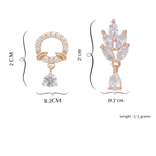 Rose Gold Plated Comb Earrings With American Diamond