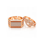 Rose Gold Couple Rings for Men & Women