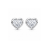 Silver Heart Stud Earrings