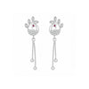 Silver Peacock Drop Earrings