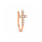 Rose Gold Cross Non-Piercing Nose Pin
