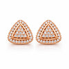 Rose Gold Triangle Stud Earrings