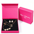 Gift Rose Gold AD Jewelry Set for Women And Girls