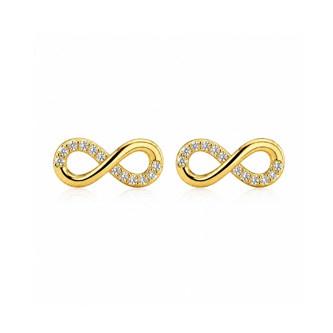 Silver Infinity Stud Earrings