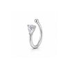 Rhodium Plated Non Piercing Nose Pin