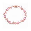 Rose Gold Plated Pink Tulip Floral Bracelet |Bracelet Size : 2.4-2.6