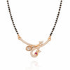 Nilu's Collection Rose Gold Plated Peacock Mangalsutra With Black Bead Chain for Women