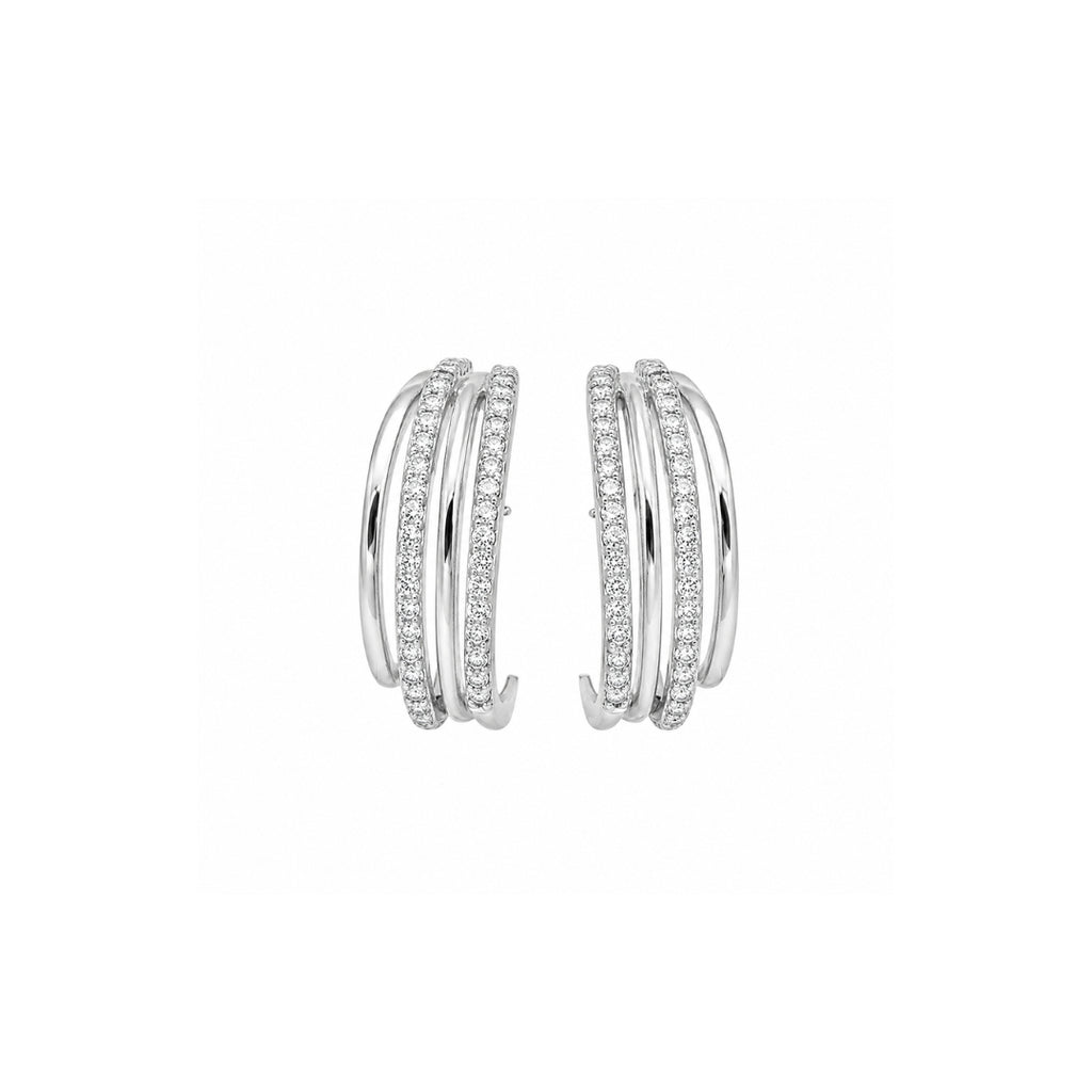 Silver Plated Hoop Earrings  for Women