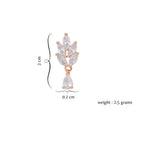Rose Gold Leaf Drop EarringsFor Women and Girls