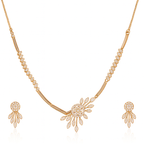 Premium Quality Rose Gold Plated Jewellery Set with AD stone | Anti Tarnish | Anti Allergy