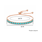 Trendy Tennis Bracelet With American Diamond For Women And Girls (Aqua Colour)