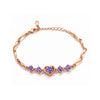 Rose Gold Plated Heart Bracelet For Women And Girls