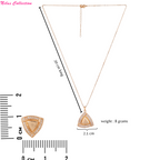 Rose Gold Plated Pendant & Stud Earrings for Women