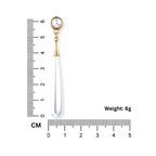 Gold Plated Pearl Water Drop Long Pearl Earrings for Girls and Women