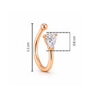 Rose Gold Teardrop Shape Non Piercing Nose Pin
