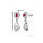 Silver Plated Teardrop Dangle Earrings