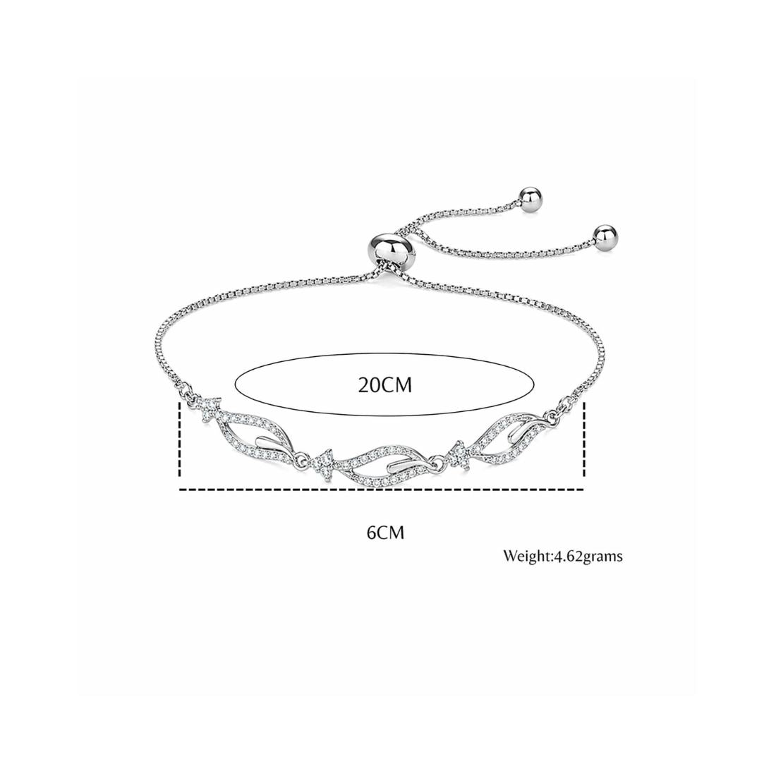 Silver Adjustable Bracelet for Women