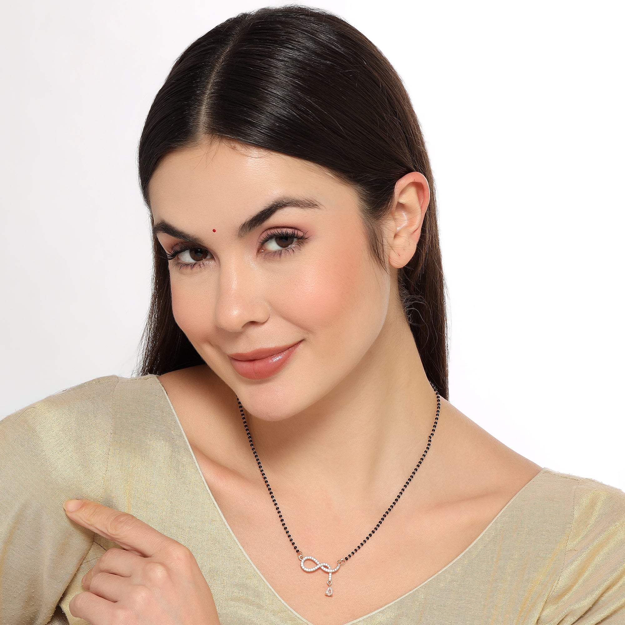 Rose Gold Plated Infinity Mangalsutra