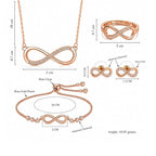 Rose Gold Infinity Jewellery set