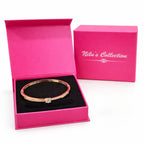 Gift Rose Gild Plated Pendant With Earrings And Kada Bracelet For Women And Girls