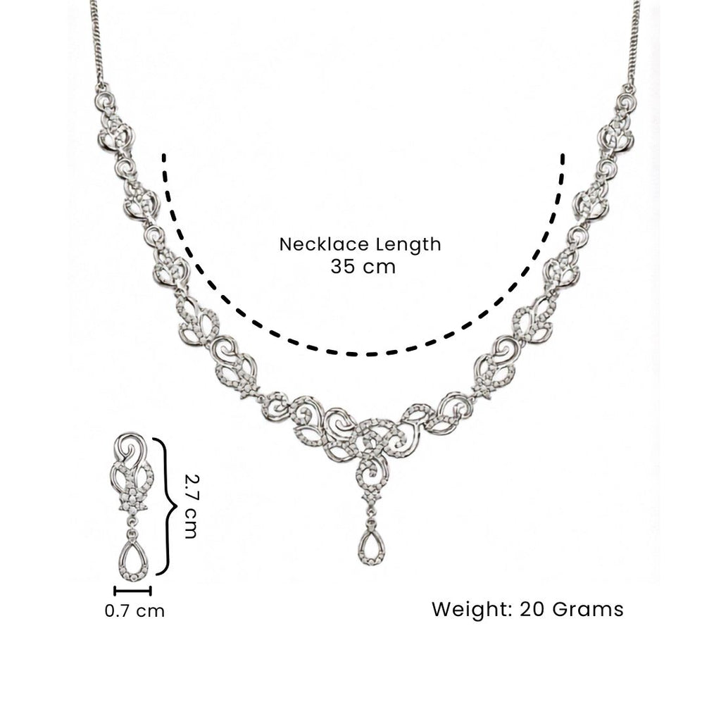 Silver Necklace Set for Women
