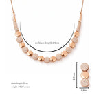 Rose Gold Necklace With Earrings
