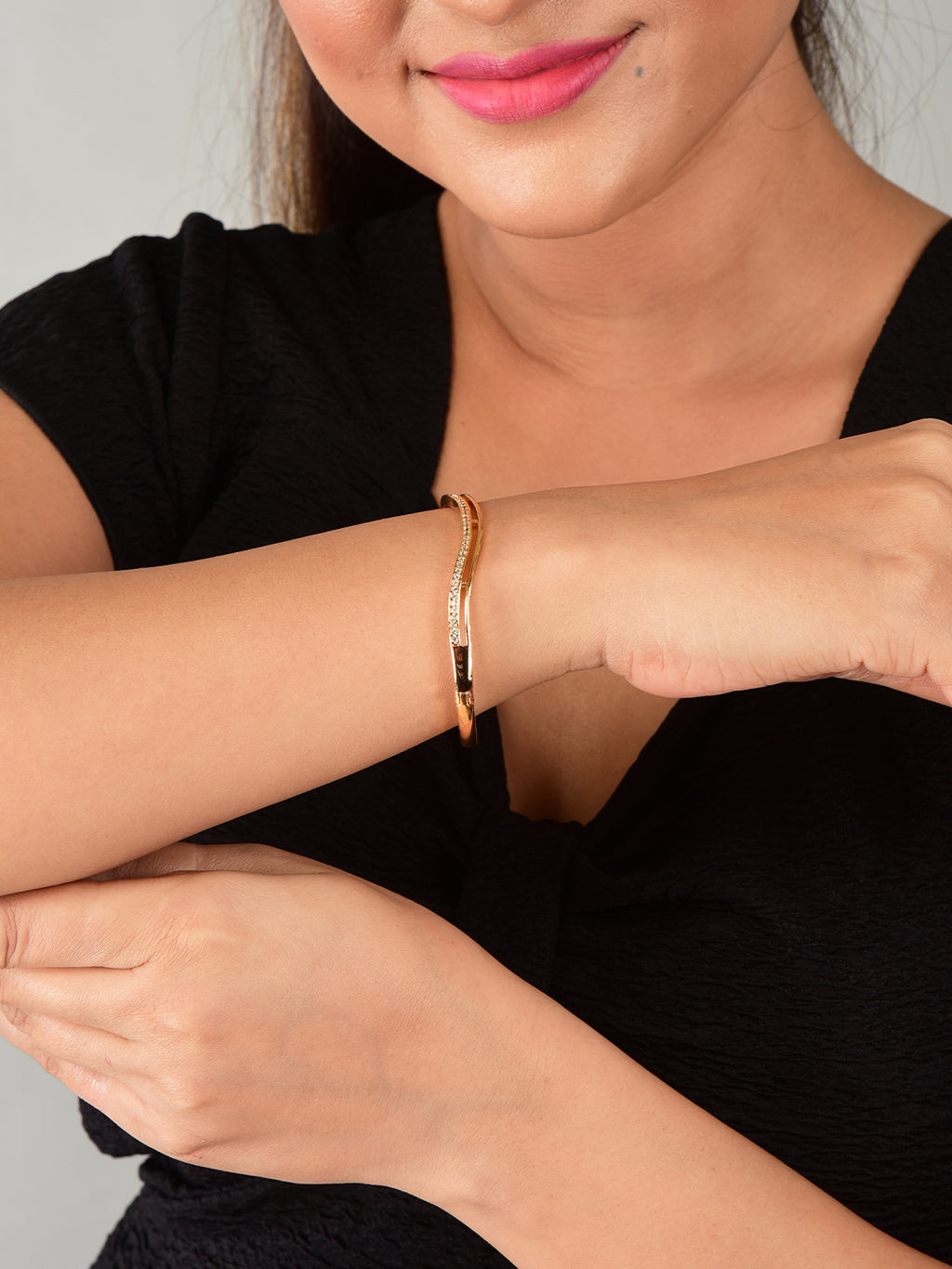 Rose Gold Plated Kada For Women And Girls