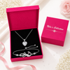 Silver Pendant & Bracelet Gift Set For Women
