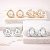 Rose Gold And Silver Plated Earrings Set