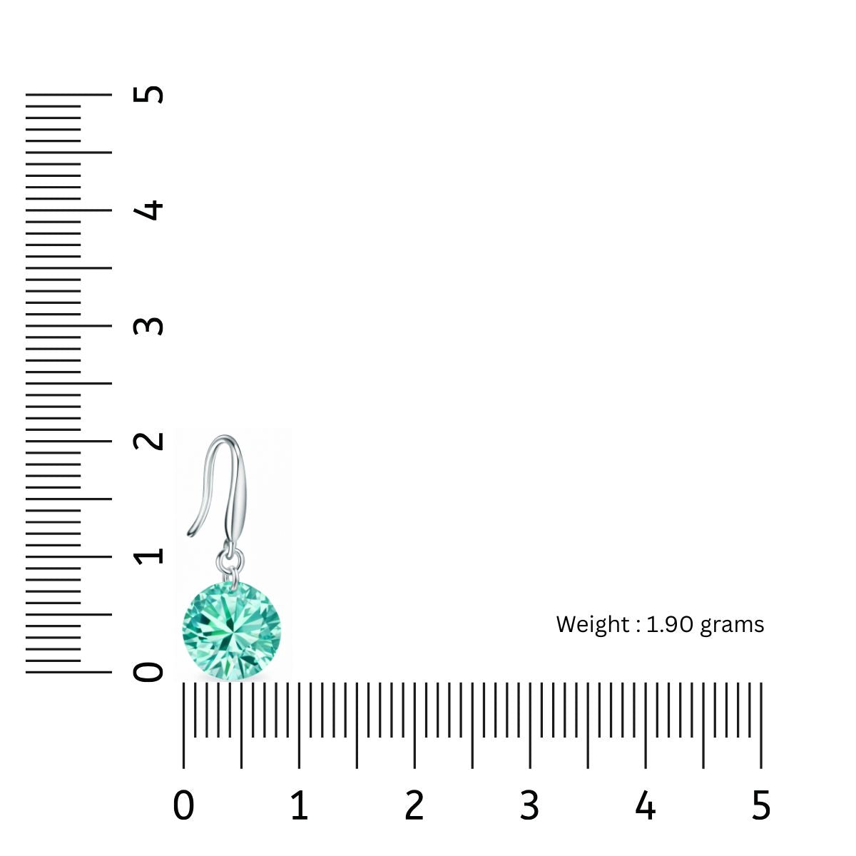 Nilu's Collection Silver Plated Green Stone Drop Earrings for Women And Girls