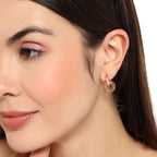 Rose Gold Circular Drop Earrings