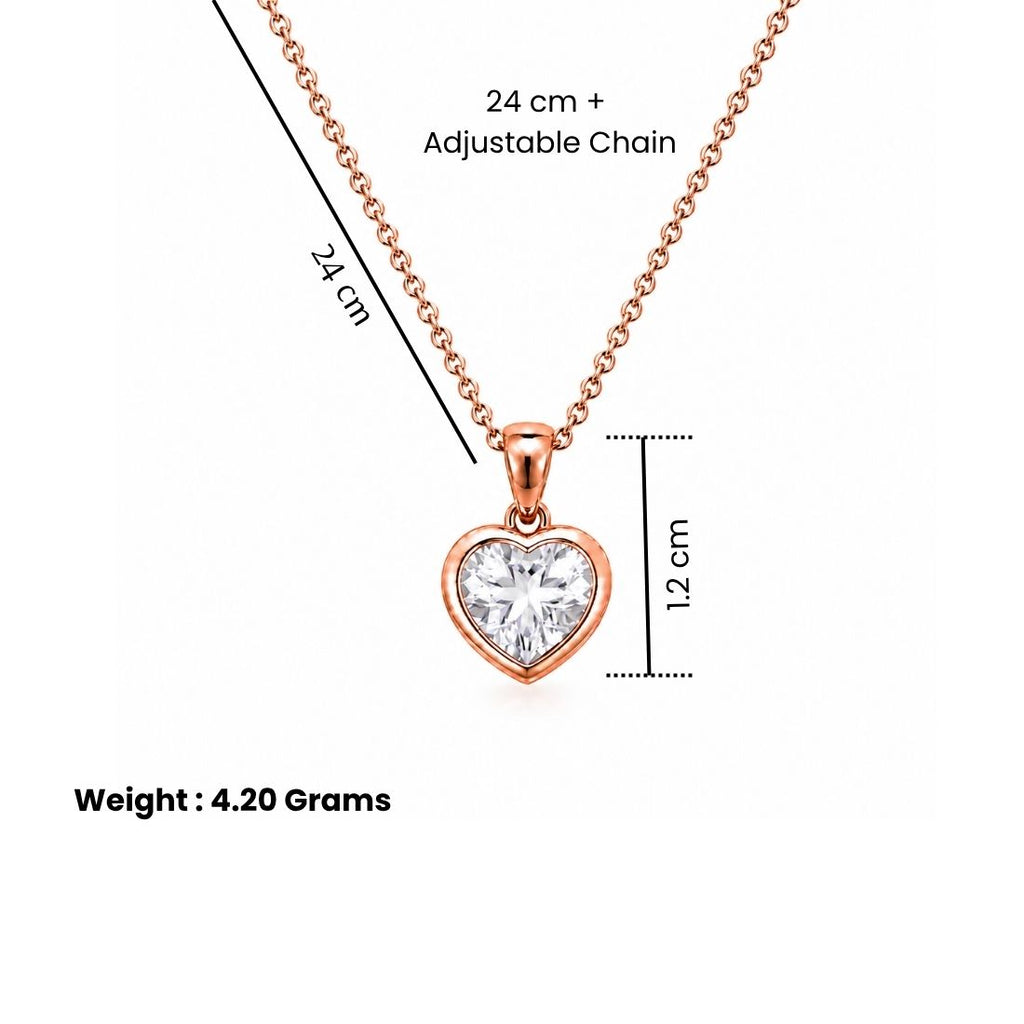 Rose Gold Heart Pendant