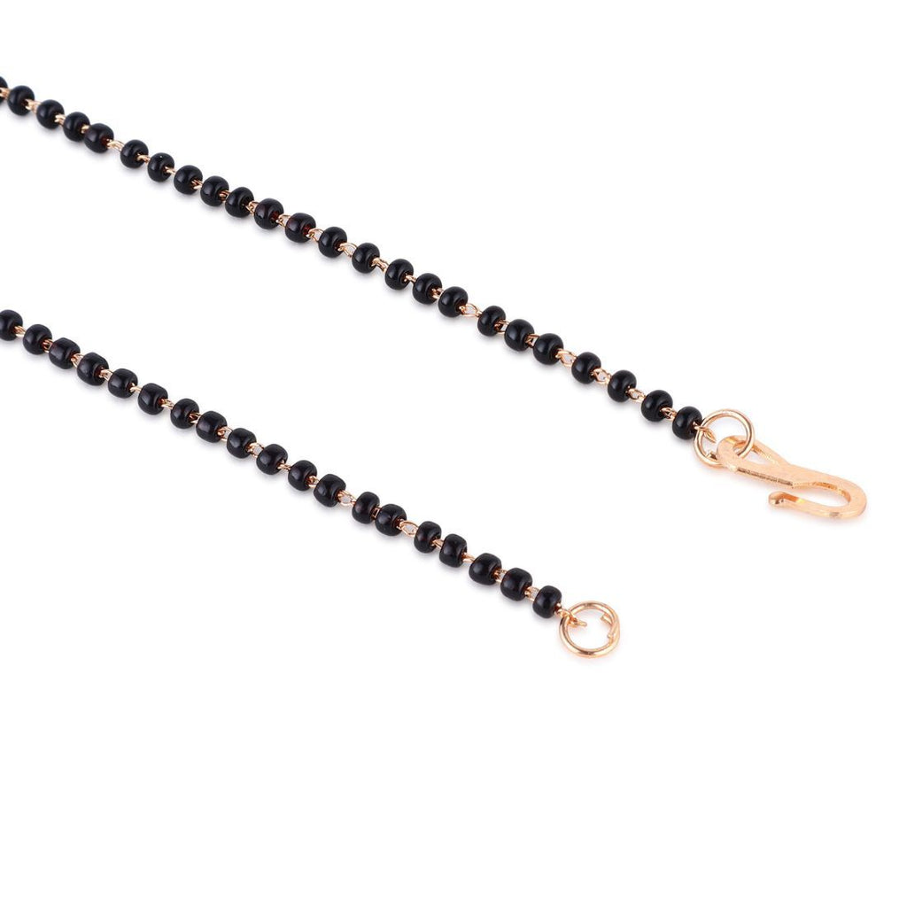 Rose Gold Mangalsutra with Nose Pin & Ring